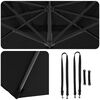 vidaXL Roma Parasol Zwart 286 x 285 x 265 cm Polyester en Aluminium