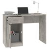 vidaXL Bureau met kast en lade 100x40x73 cm bewerkt hout betongrijs