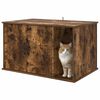 vidaXL Kattenhuis Gerookt eiken 85 x 55 x 50 cm Bewerkt hout
