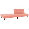 vidaXL Slaapbank 2-zits fluweel roze