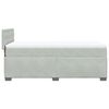 vidaXL Boxspring met matras fluweel lichtgrijs 90x190 cm