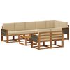 vidaXL Buiten bankenset 9 st Natuurlijk en Beige Polyester