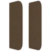 vidaXL Hoofdbord met randen 163x16x78/88 cm stof donkerbruin