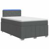 vidaXL Boxspringbed met matras Donkergrijs 120 x 190 cm Stof