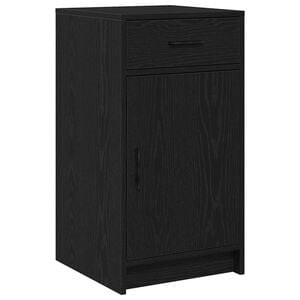 vidaXL Dressoir Zwart Eiken 40 x 40,5 x 75 cm Bewerkt hout