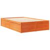 vidaXL Bed met boekenkast zonder matras grenenhout wasbruin 120x200 cm