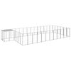 vidaXL Hondenkennel 22,99 m&sup2; staal zilverkleurig