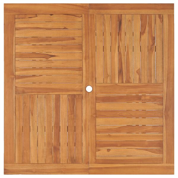 vidaXL Tuintafel 120x120x75 cm massief teakhout