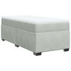 vidaXL Boxspring met matras fluweel lichtgrijs 90x200 cm