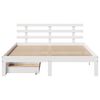 vidaXL Bedframe met lades massief grenenhout wit 135x190 cm