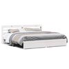 vidaXL Bedframe met hoofdeinde zonder matras 200x200 cm wit