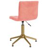 vidaXL Eetkamerstoelen draaibaar 2 st fluweel roze