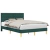 vidaXL Bedframe met hoofdeinde Donkergroen 140 x 190 cm Stof