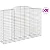 vidaXL Schanskorven 9 st gewelfd 300x50x200/220 cm ijzer
