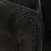 vidaXL Fauteuil Chesterfield-stijl echt leer zwart