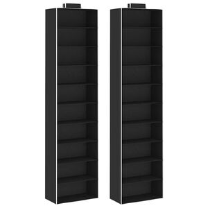 vidaXL Kledingorganisers hangend 2 st met 10 schappen stof