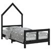 vidaXL Kinderbedframe 80x160 cm massief grenenhout zwart