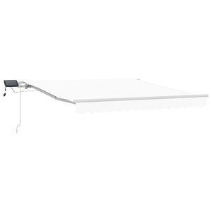 vidaXL Uitschuifbare luifel Wit 300 x 250 cm Stof en Aluminium