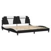 vidaXL Bedframe "Viana" zonder matras kunstleer zwart en wit 200x200 cm