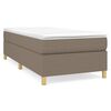 vidaXL Boxspring bed 100x200 cm stof taupe