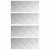 vidaXL Trap Tread 4 st 50 x 20 cm Zilver Aluminium Rechthoekig