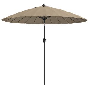 vidaXL Parasol met aluminium paal 250 cm taupe