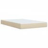 vidaXL Boxspring met matras stof cr&egrave;mekleurig 120x200 cm