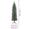 vidaXL Kunstkerstboom smal met standaard 210 cm PVC