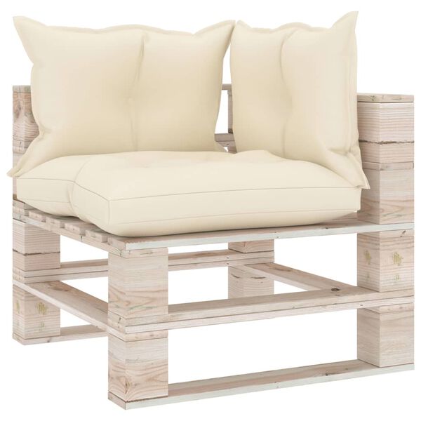 vidaXL 8-delige Loungeset met kussens pallet grenenhout