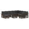 vidaXL Tuinbankenset 11 st Grijs poly rattan