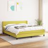 vidaXL Boxspring met matras stof groen 180x200 cm