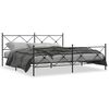 vidaXL Bedframe met hoofd- en voeteneinde metaal zwart 200x200 cm
