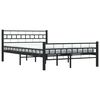 vidaXL Bedframe staal zwart 140x200 cm