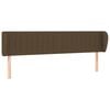 vidaXL Hoofdbord met randen 203x23x78/88 cm stof donkerbruin