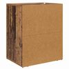 vidaXL Nachtkastje met lade Oudhout 35 x 50 x 60 cm Bewerkt hout