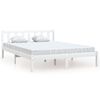 vidaXL Bedframe massief grenenhout wit 120x190 cm