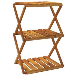 vidaXL Schappenkast inklapbaar 3-laags 43x31x63 cm acaciahout bruin