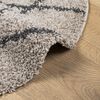 vidaXL Vloerkleed PAMPLONA shaggy hoogpolig &Oslash; 100 cm beige antraciet
