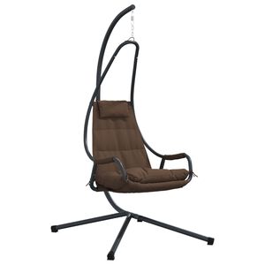 vidaXL Hangende ei-stoel Koffiebruin 94 x 107 x 196.5 cm Staal