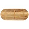vidaXL Tafelblad ovaal 90x40x2,5 cm massief ruw mangohout
