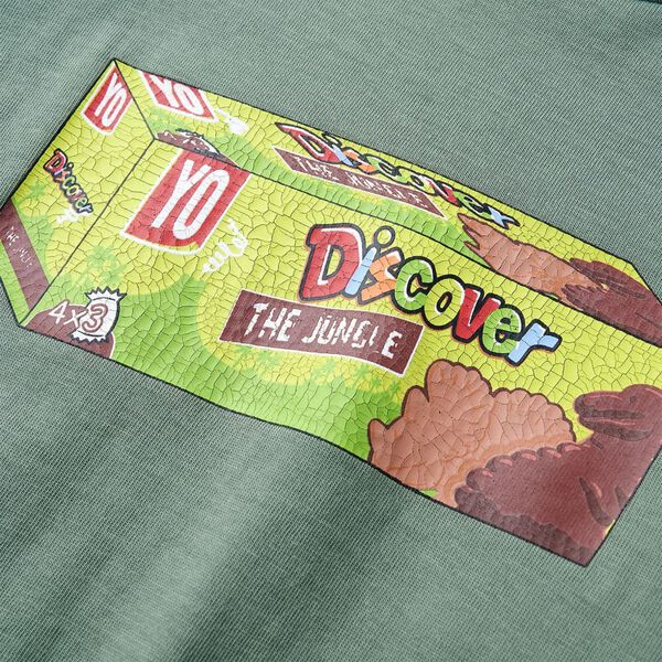 Kindershirt met korte mouwen 116 kakikleurig