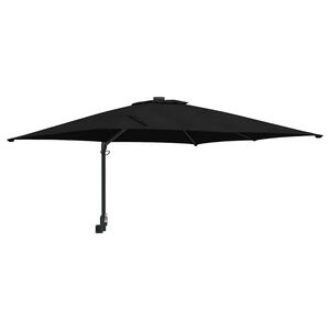 vidaXL Tuinparasol 248,5 x 247,5 x 160 cm Polyester en staal Zwart