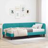 vidaXL Hoekbedframe met matras Turquoise 90 x 190 cm Fluweel