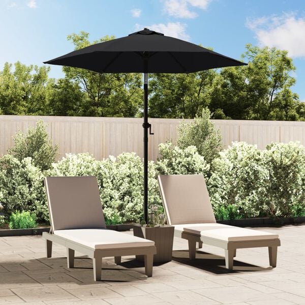 vidaXL Parasol 200x224 cm aluminium zwart
