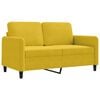 vidaXL Tweezitsbank 120 cm fluweel geel