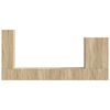 vidaXL TV Wandkast Set Wandgemonteerd 6 pcs Sonoma Eiken