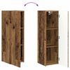 vidaXL TV Wandkast 2 pcs Oud Hout 30 x 31 x 100 cm Bewerkt hout