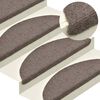 vidaXL Trapmatten zelfklevend 20 stuks 56x17x3 cm beige halfrond