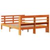 vidaXL Bedframe met hoofdbord massief grenenhout wasbruin 150x200 cm