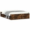 vidaXL Bedframe gerookt eikenkleurig 135x190 cm Double